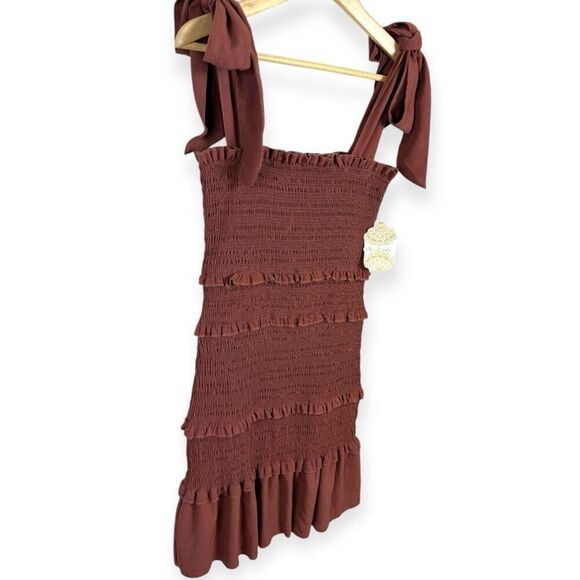 Altar’d State Ruched Ruffle Mini Dress NWT - Picture 4 of 8